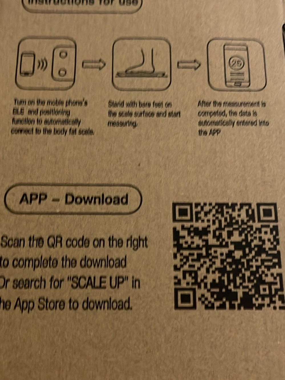 Smart Body Fat Scale - Cardboard Packaging, Brown - Picture 2 of 3